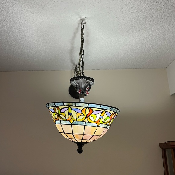 I have two beautiful Tiffany ceiling lamps. They are used but are in good shape - Picture 6 of 6